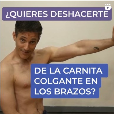 carnita colgando de los brazos